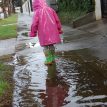 child in raincoat